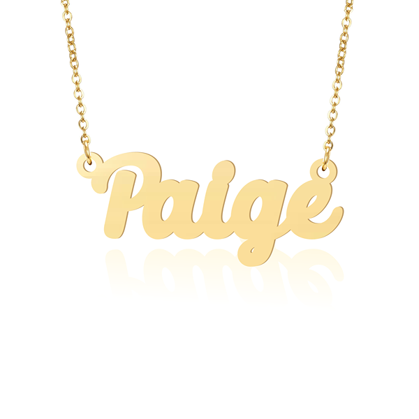 Prime & Pure 9K Yellow Gold Name Necklace Paige