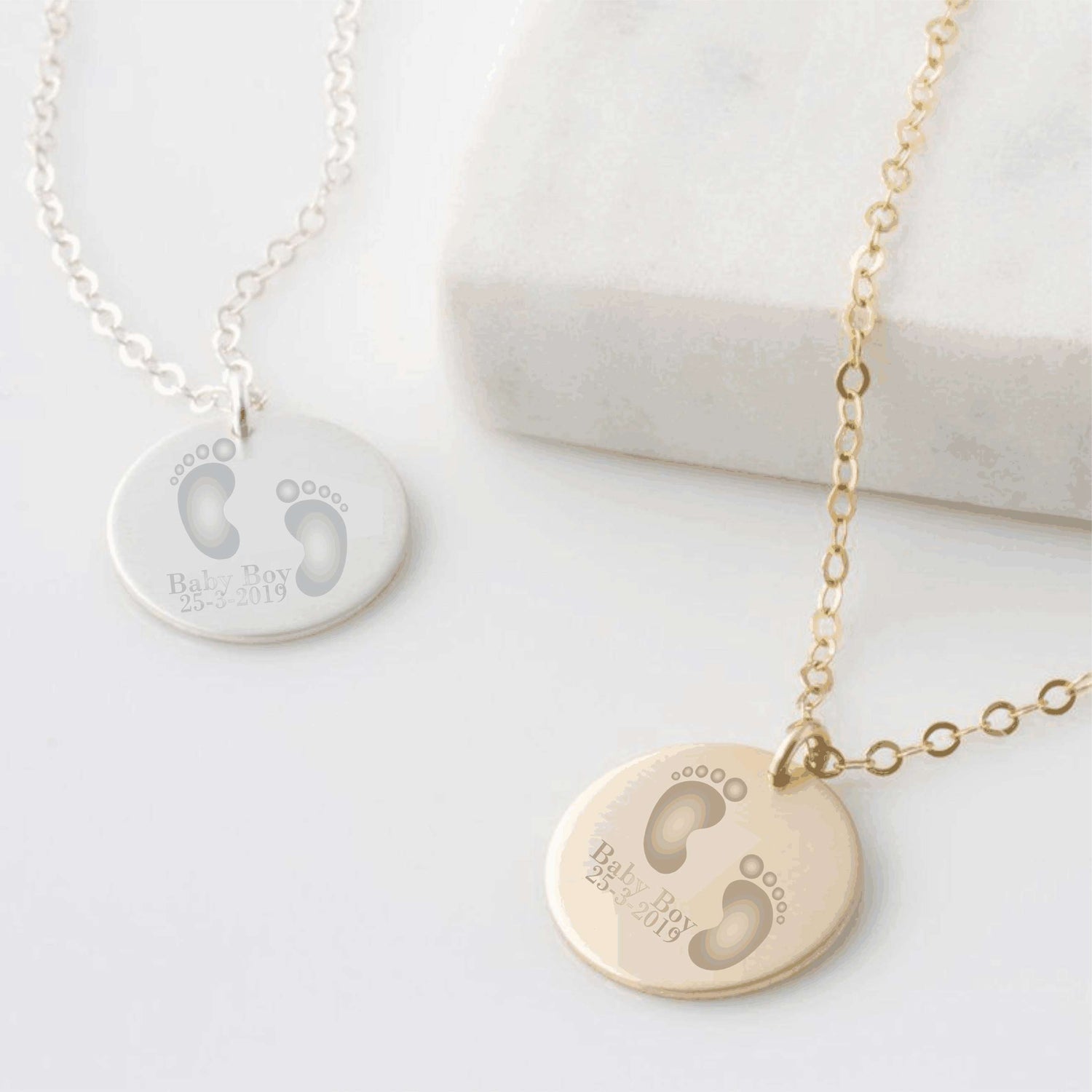 Baby feet Print Necklace