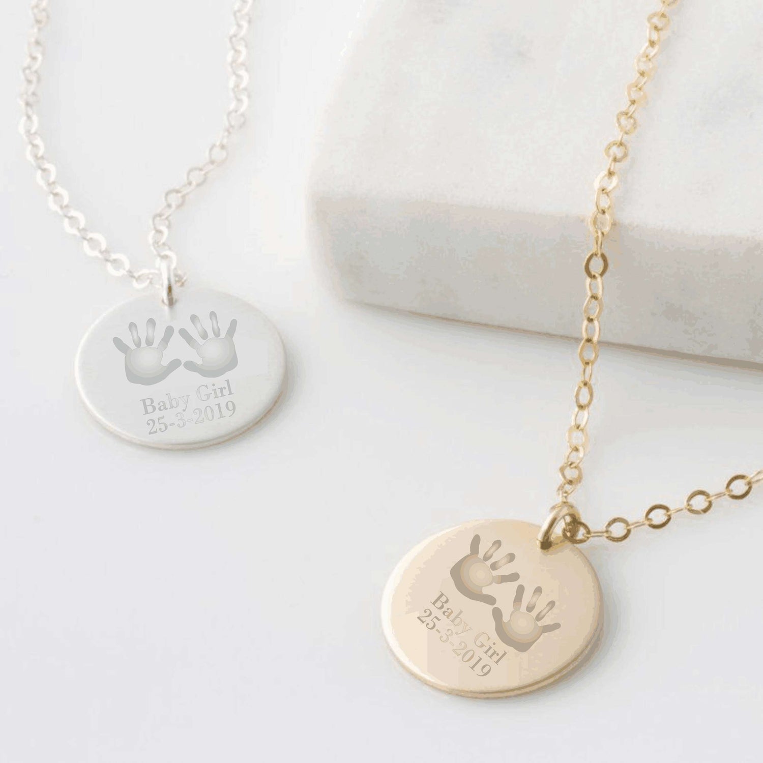 Baby Hands Print Necklace