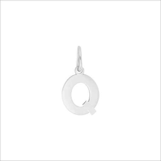 Prime & Pure 9K White Gold Initial Pendant Letter Q
