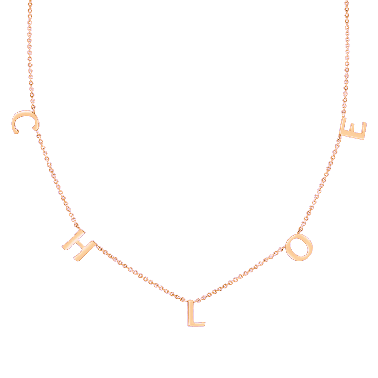 Spaced Letters Name Necklace