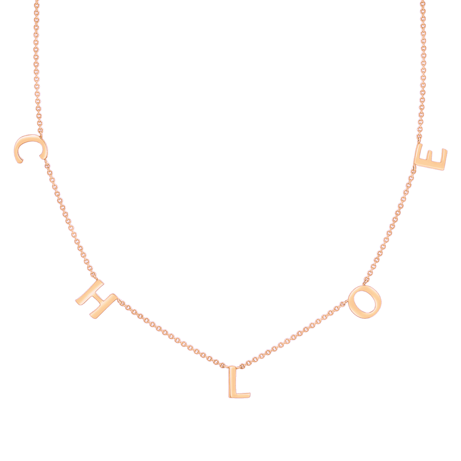 Spaced Letters Name Necklace