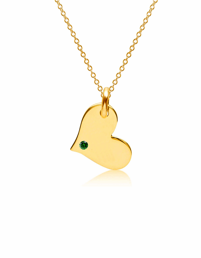 Heart Name Birthstones Necklace