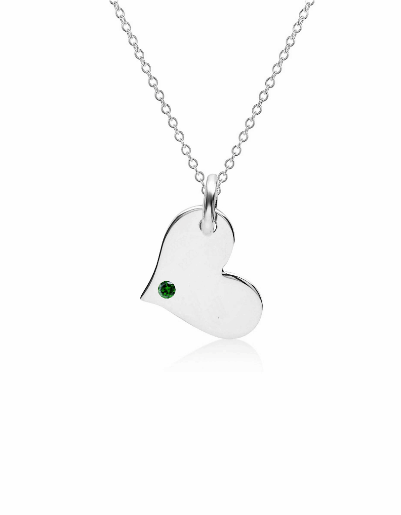 Heart Name Birthstones Necklace
