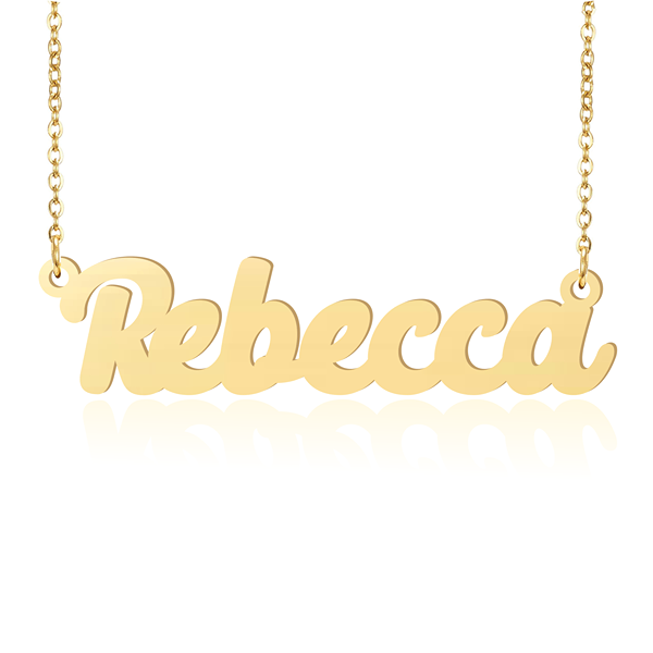 Prime & Pure 9K Yellow Gold Name Necklace Rebecca