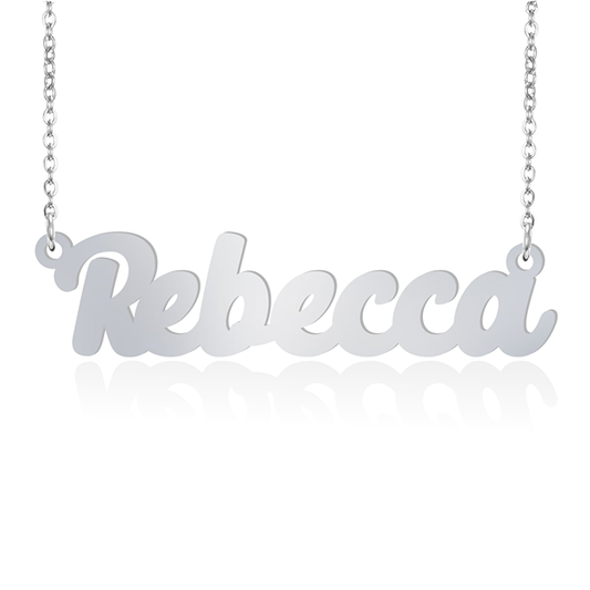 Prime & Pure 9K White Gold Name Necklace Rebecca