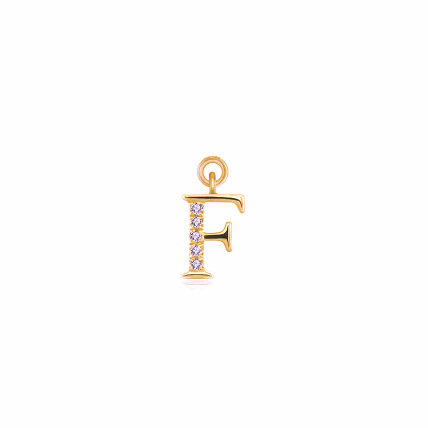 Iced Letter " F " Pendant