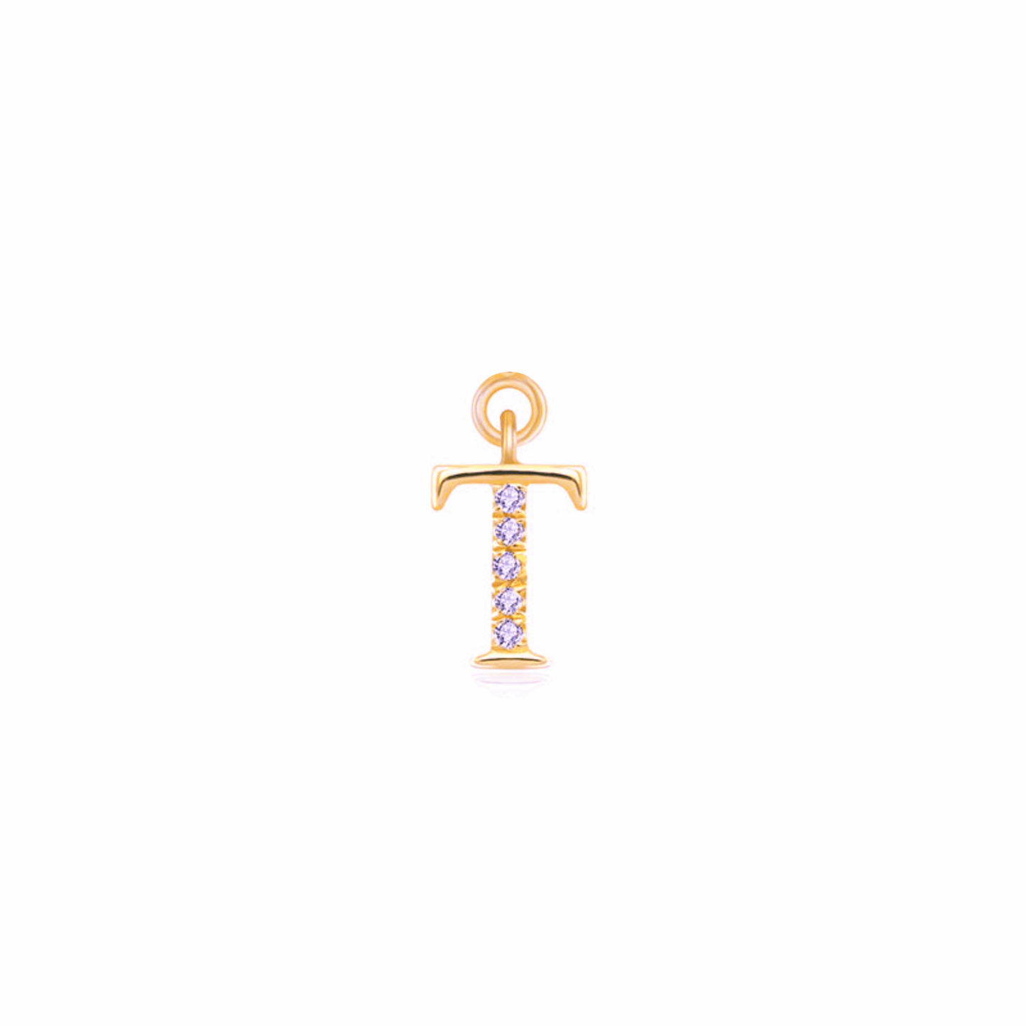 Iced Letter " T " Pendant