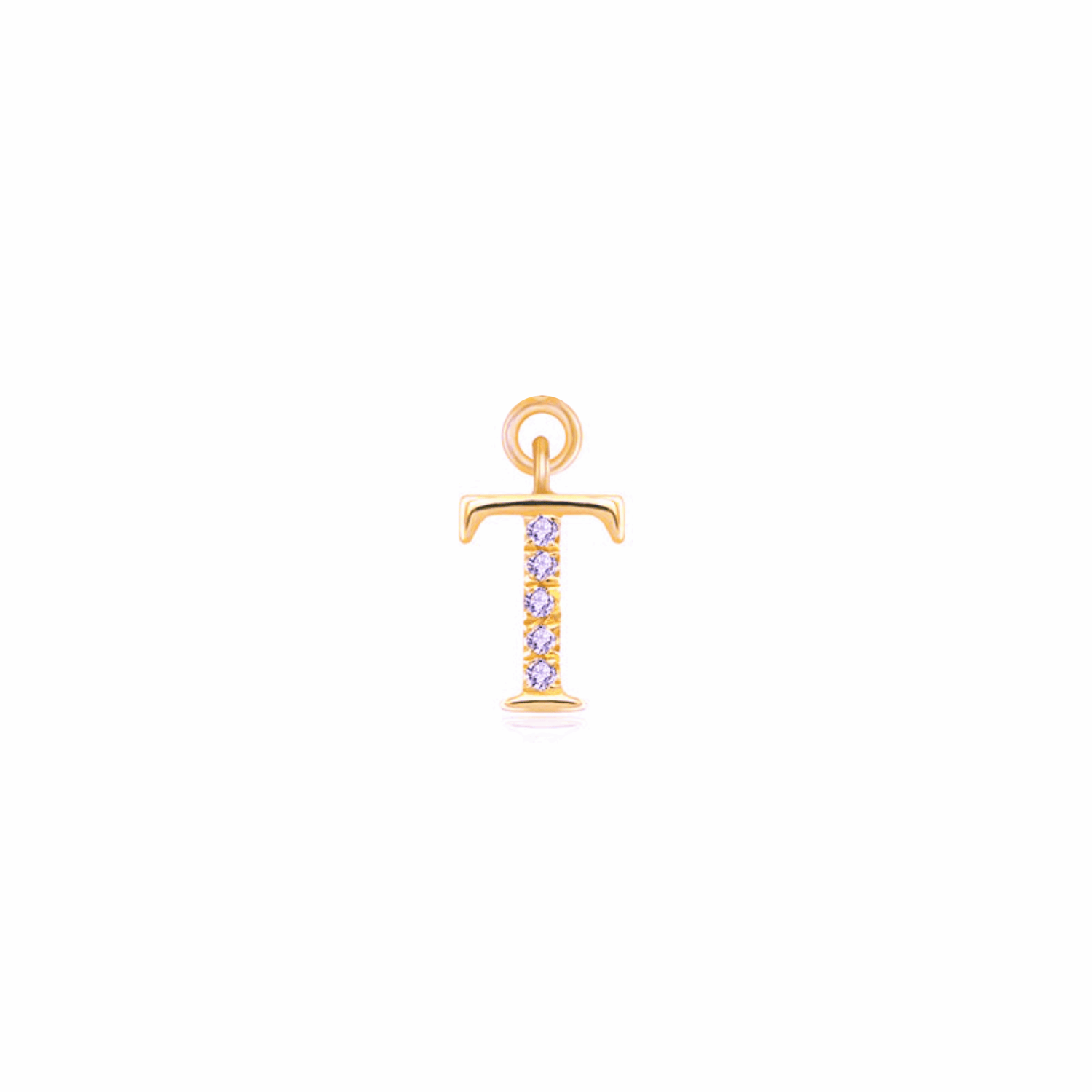 Iced Letter " T " Pendant