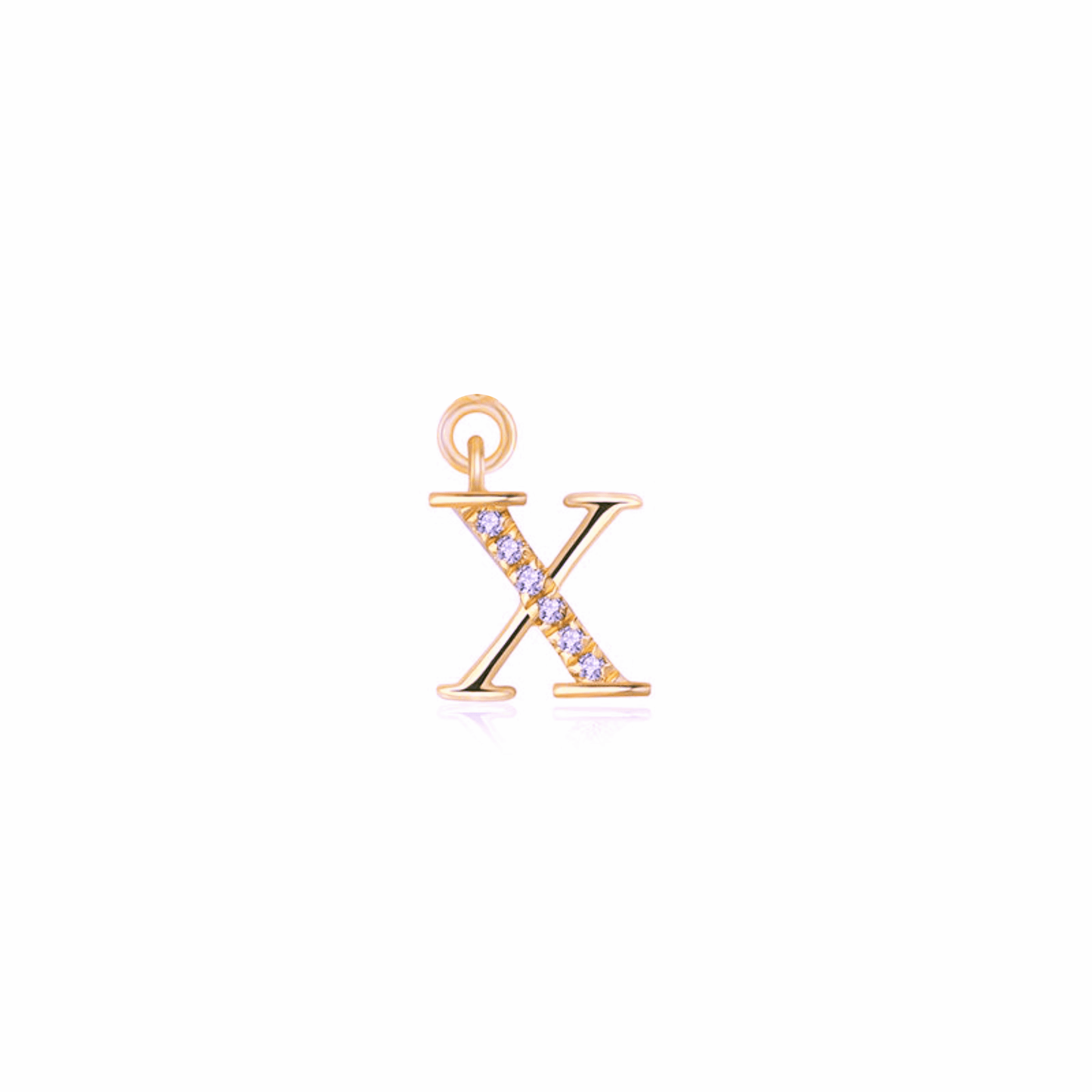 Iced Letter " X " Pendant