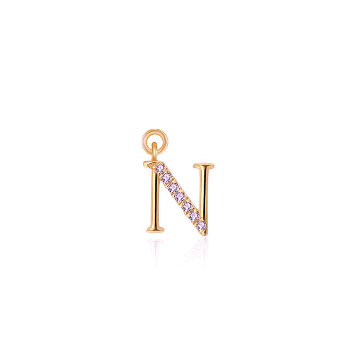 Iced Letter " N " Pendant