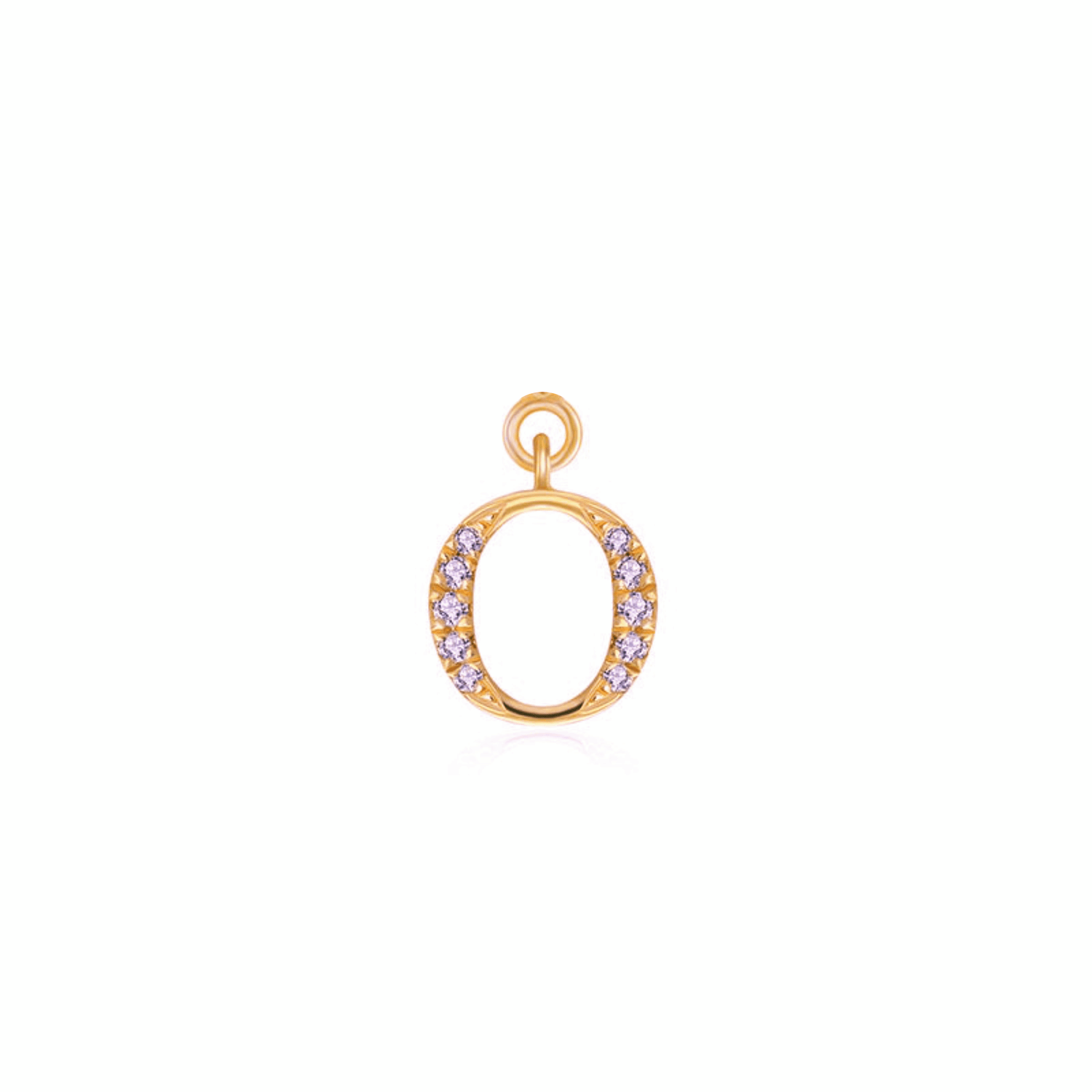 Iced Letter " O " Pendant
