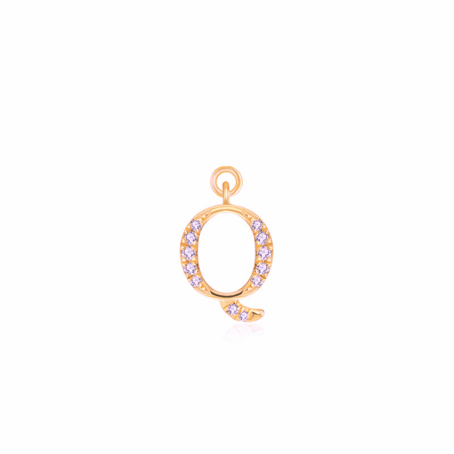 Iced Letter " Q " Pendant