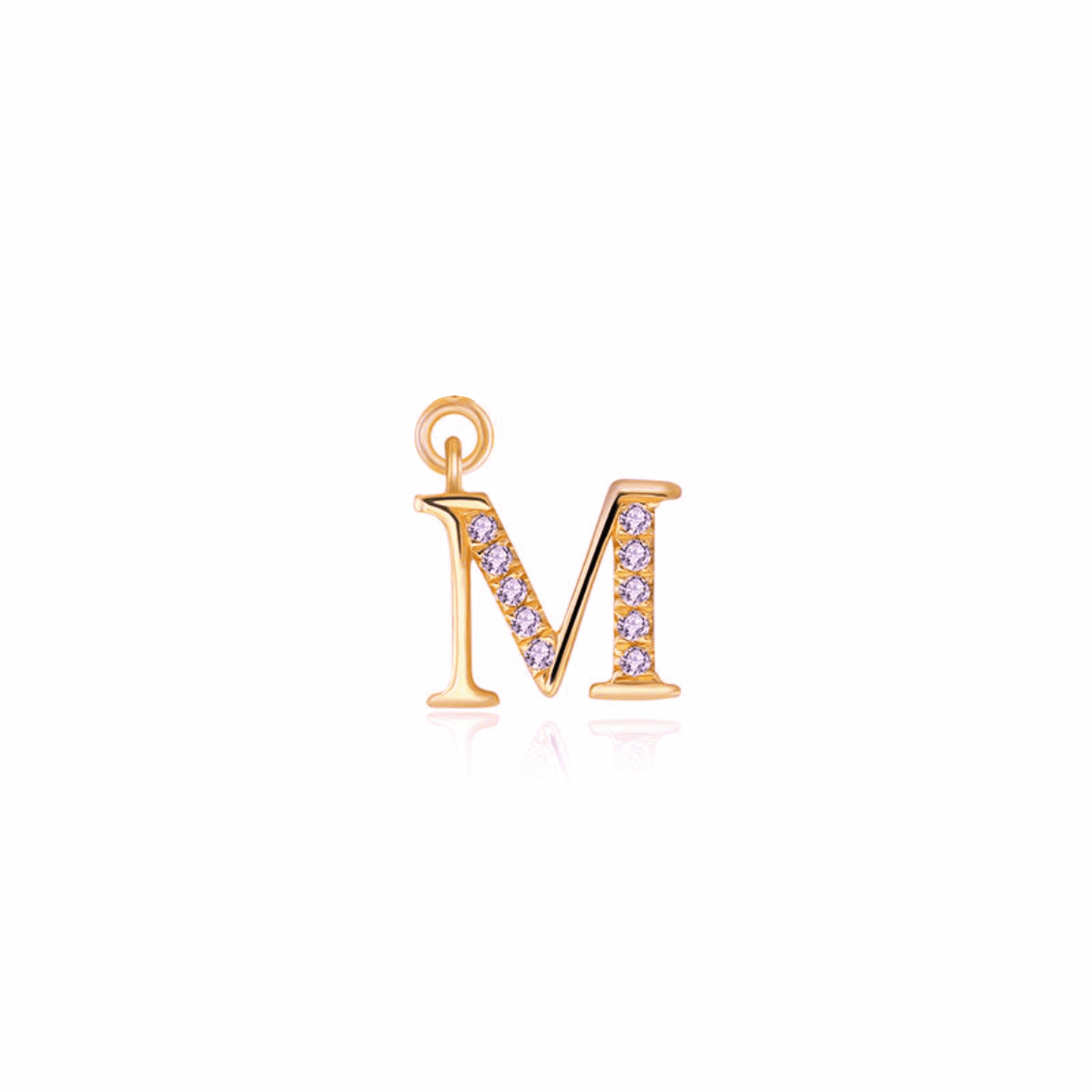 Iced Letter " M " Pendant