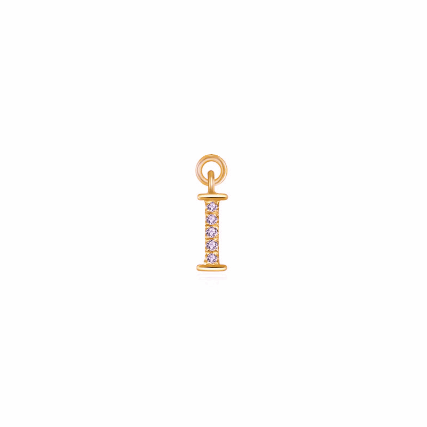 Iced Letter " I " Pendant