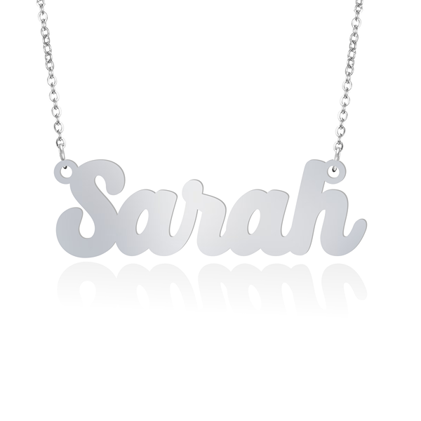 Prime & Pure 9K White Gold Name Necklace Sarah