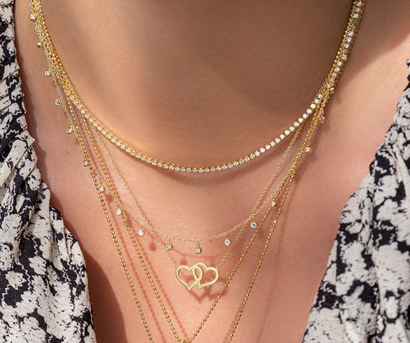 INTERLOCKING OPEN HEART Necklace