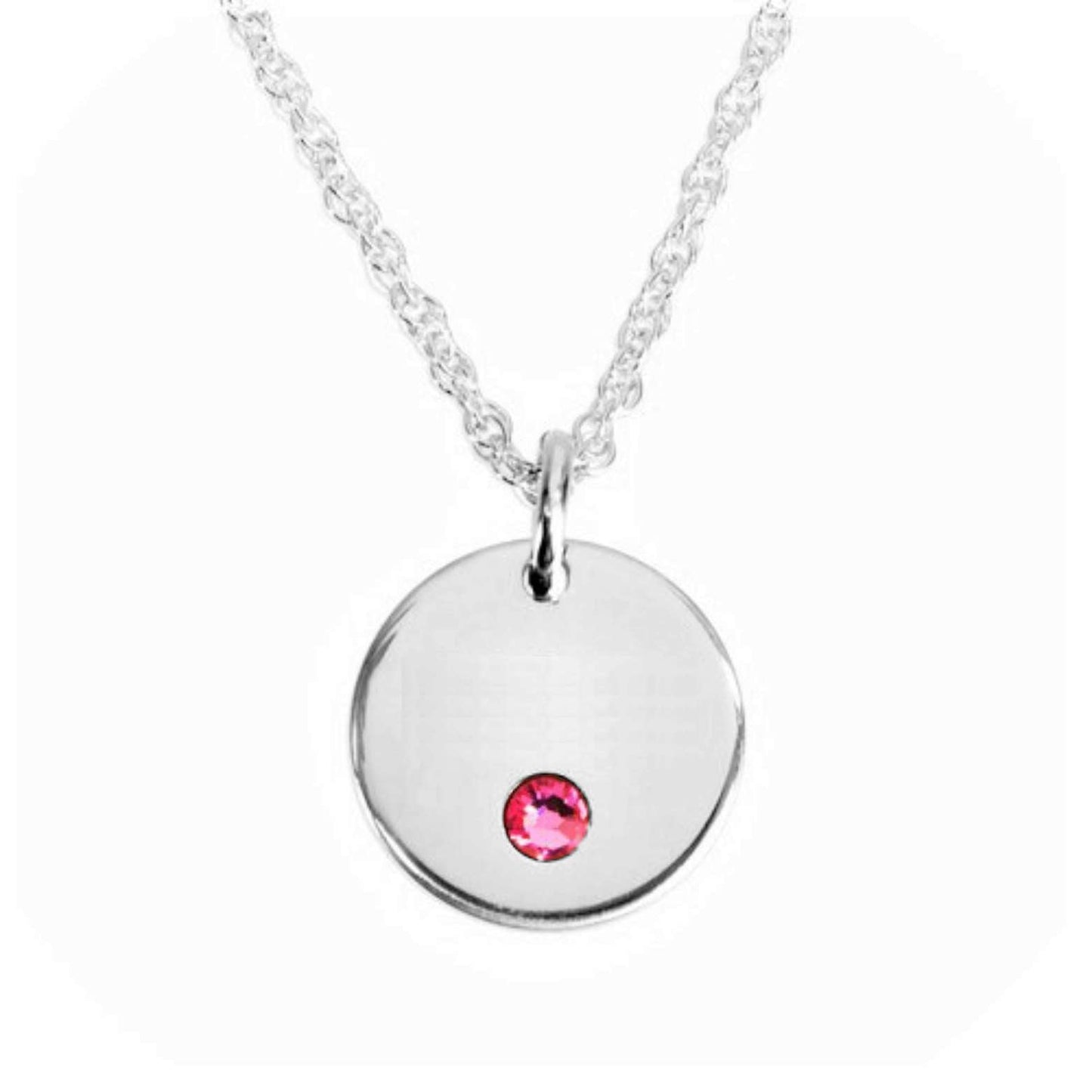 Circle Name Birthstones Necklace
