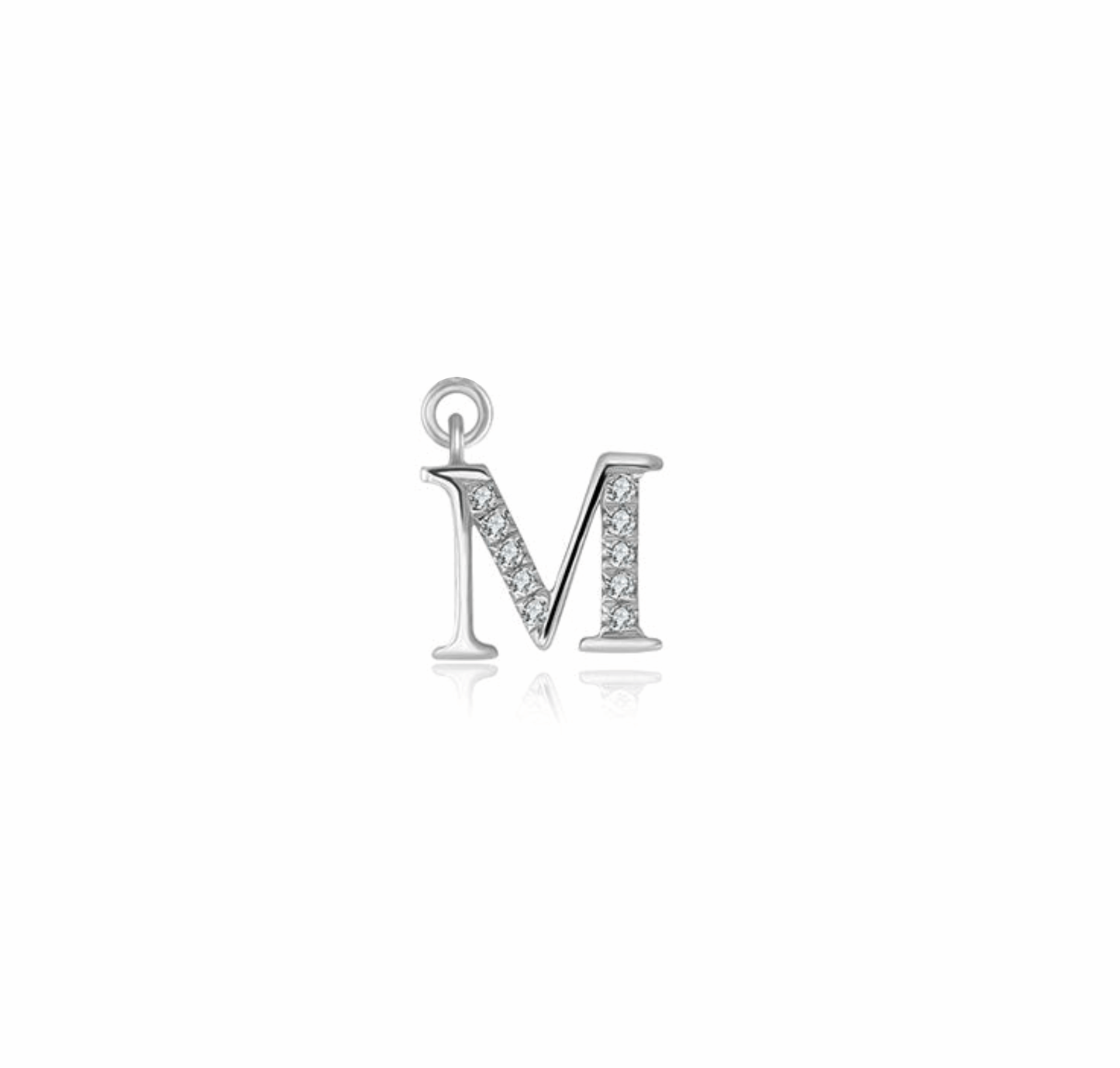 Iced Letter " M " Pendant