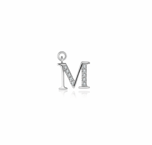 Iced Letter " M " Pendant
