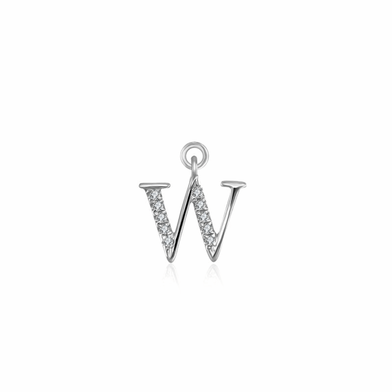 Iced Letter " W " Pendant
