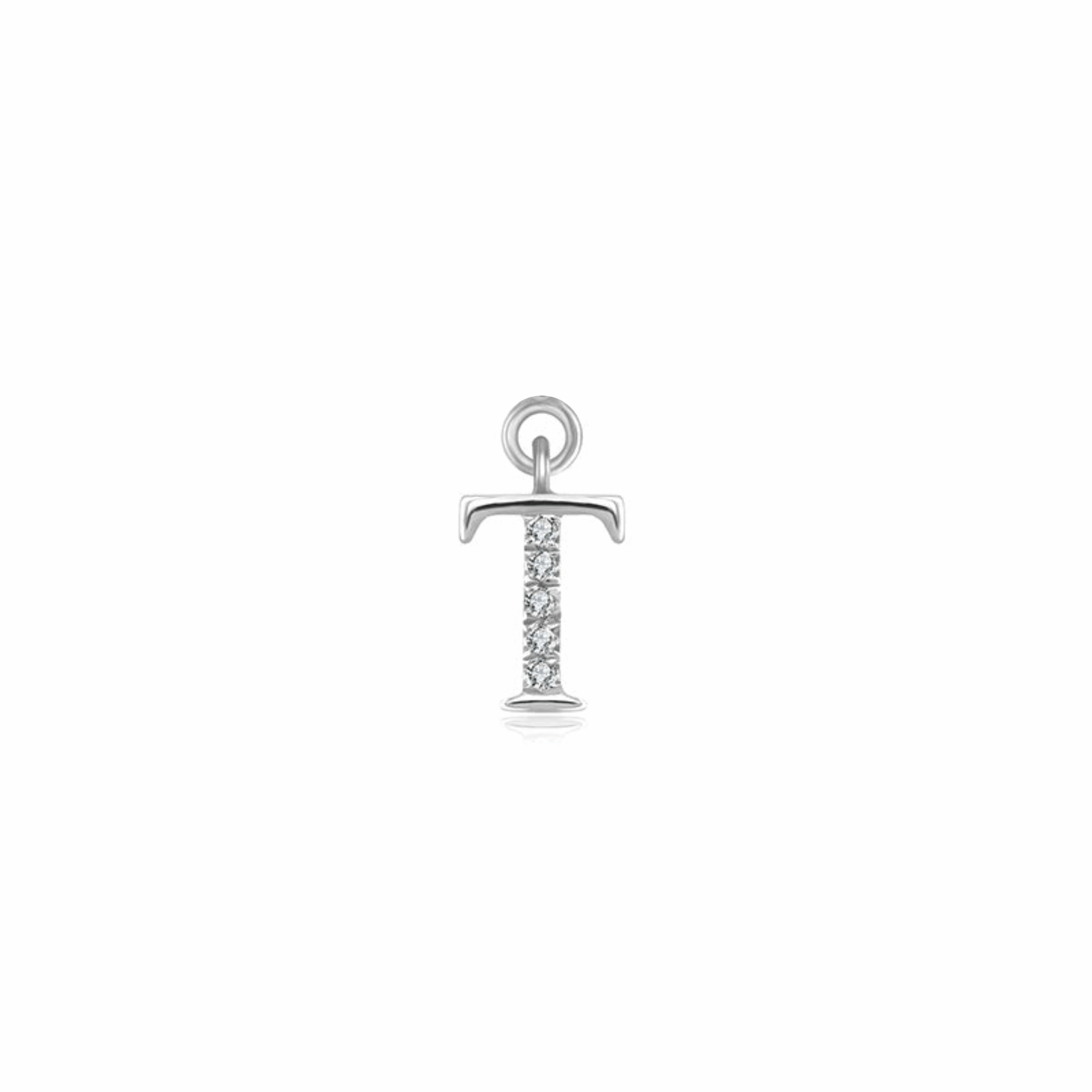 Iced Letter " T " Pendant