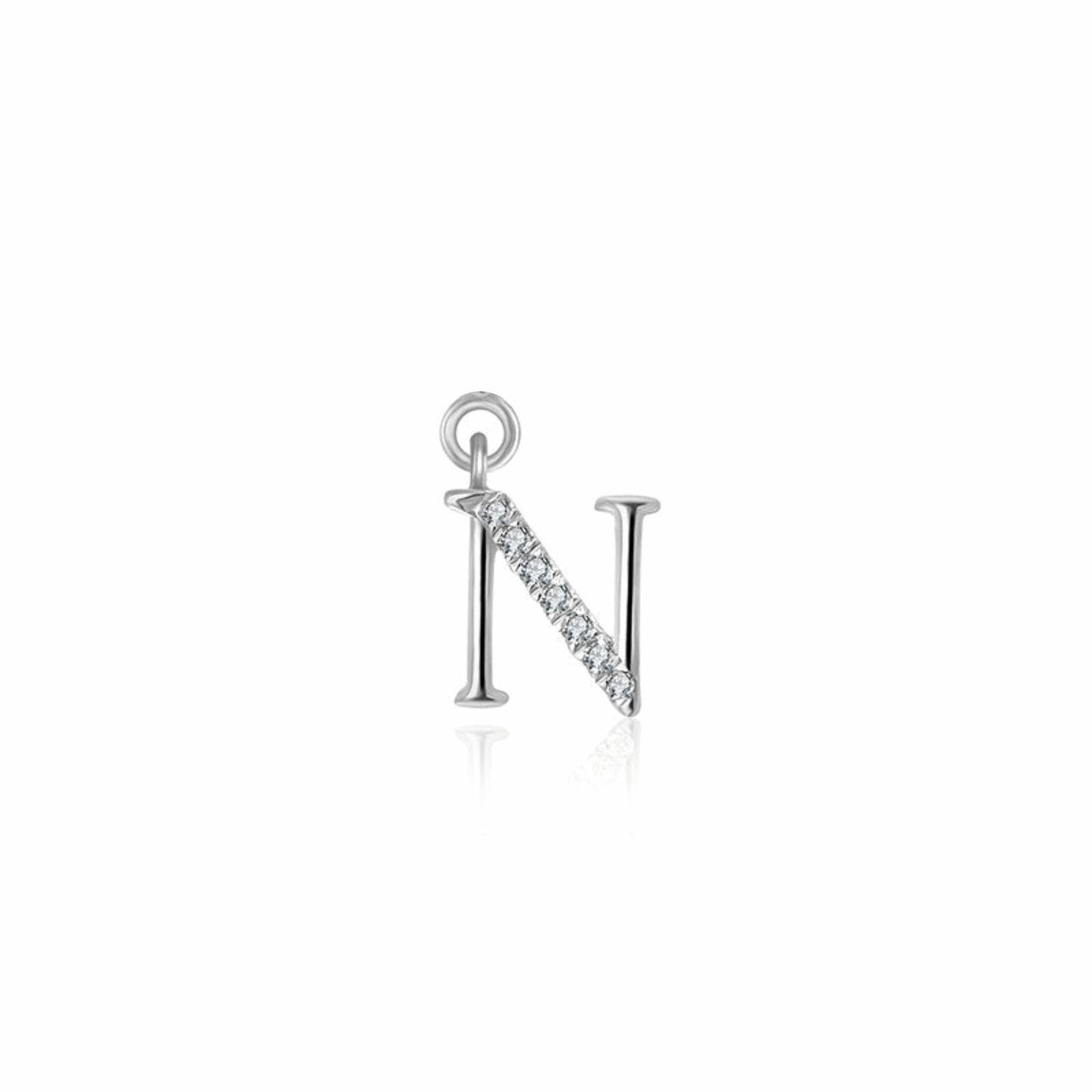 Iced Letter " N " Pendant