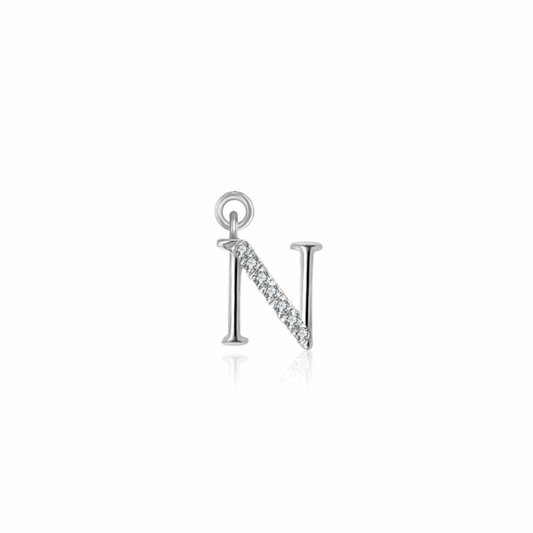 Iced Letter " N " Pendant