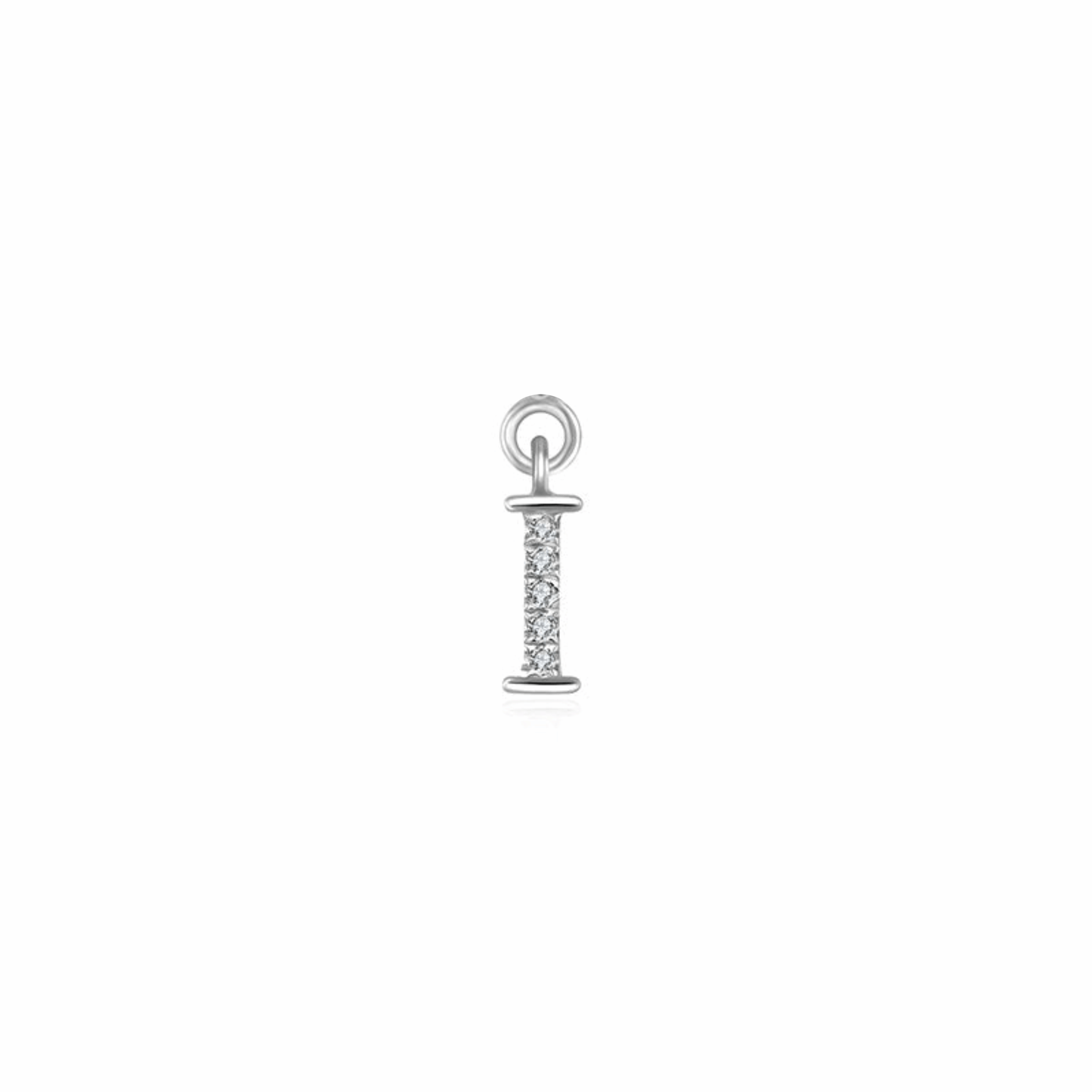 Iced Letter " I " Pendant