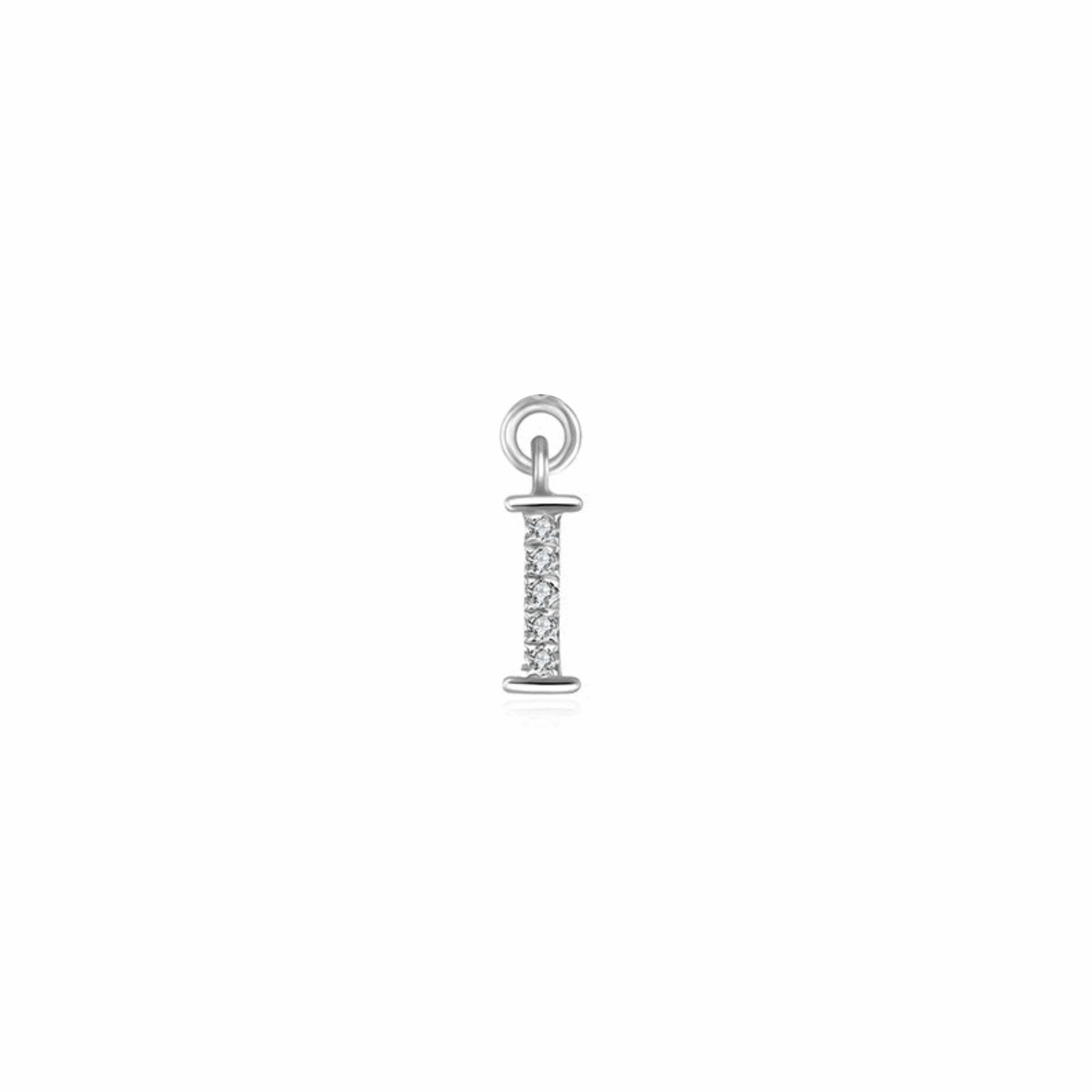 Iced Letter " I " Pendant