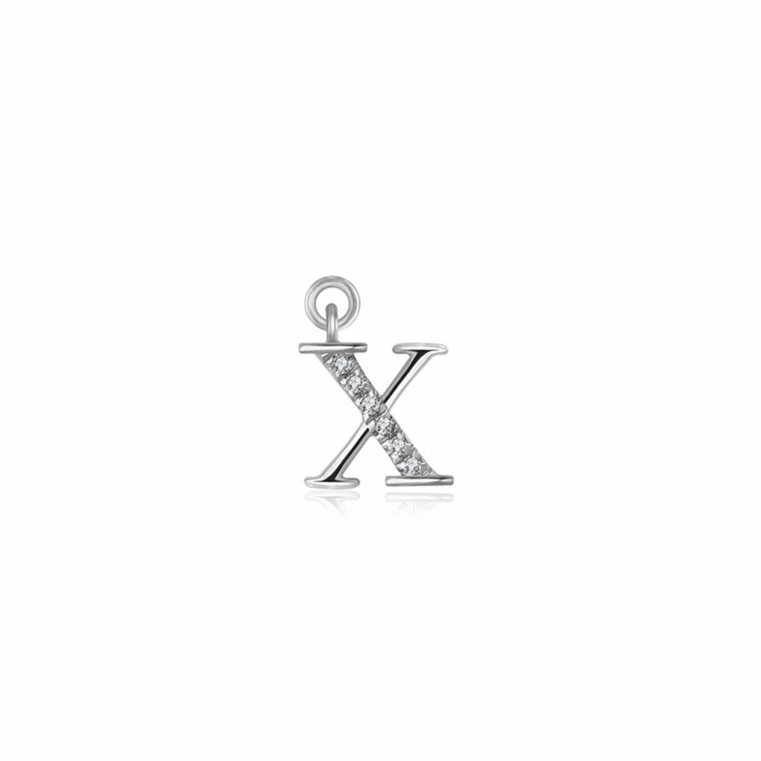 Iced Letter " X " Pendant