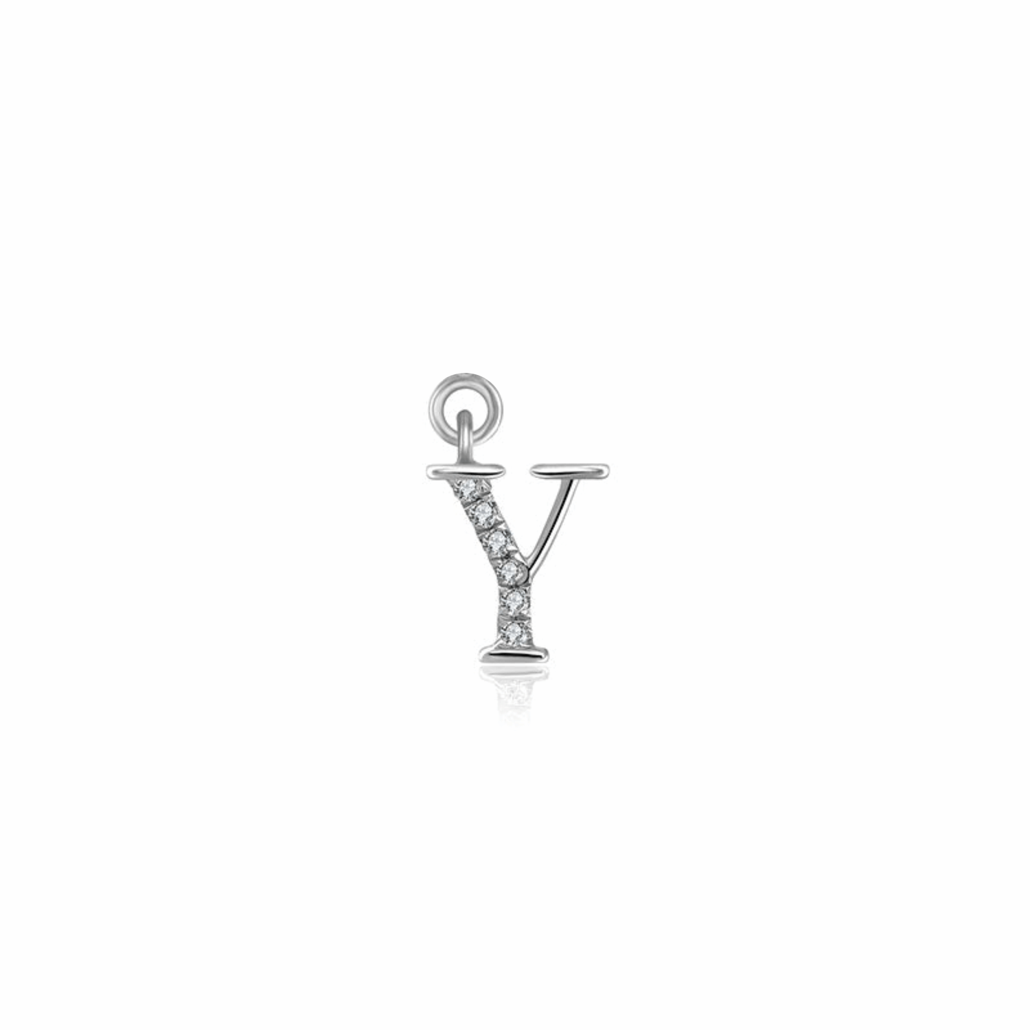 Iced Letter " Y " Pendant