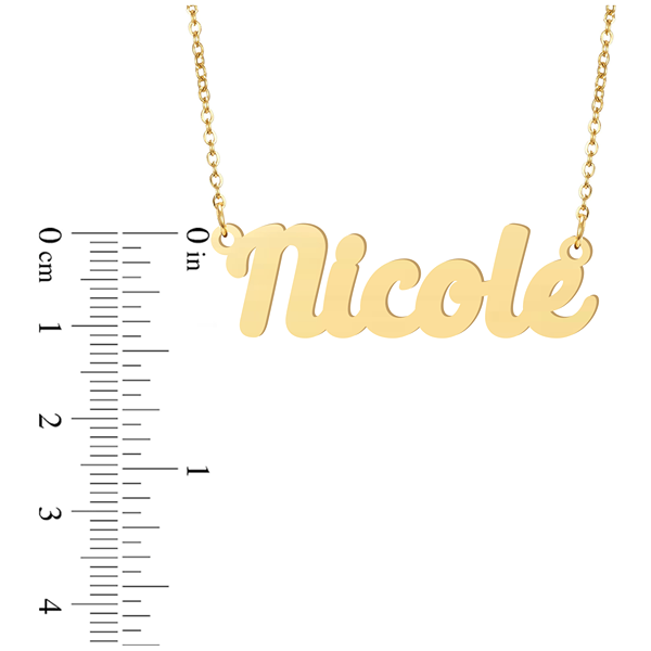 Prime & Pure 9K Yellow Gold Name Necklace Nicole