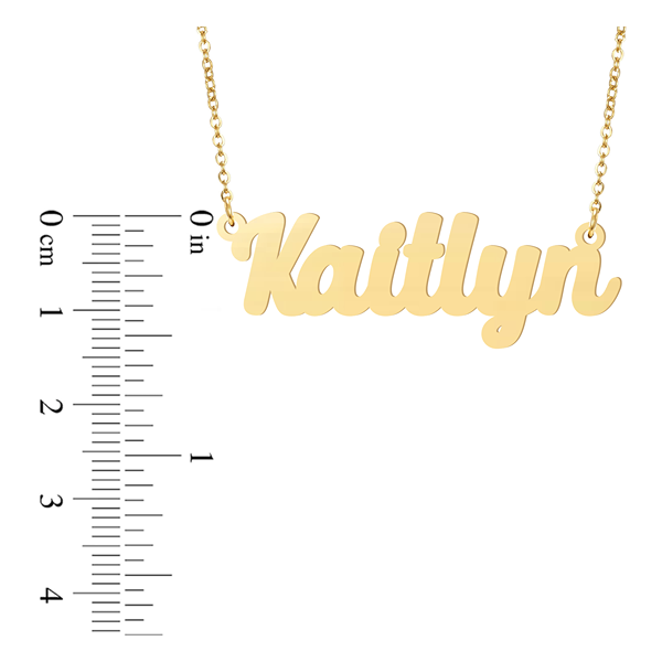 Prime & Pure 9K Yellow Gold Name Necklace Kaitlyn
