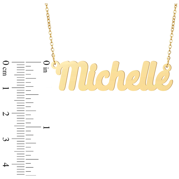 Prime & Pure 9K Yellow Gold Name Necklace Michelle