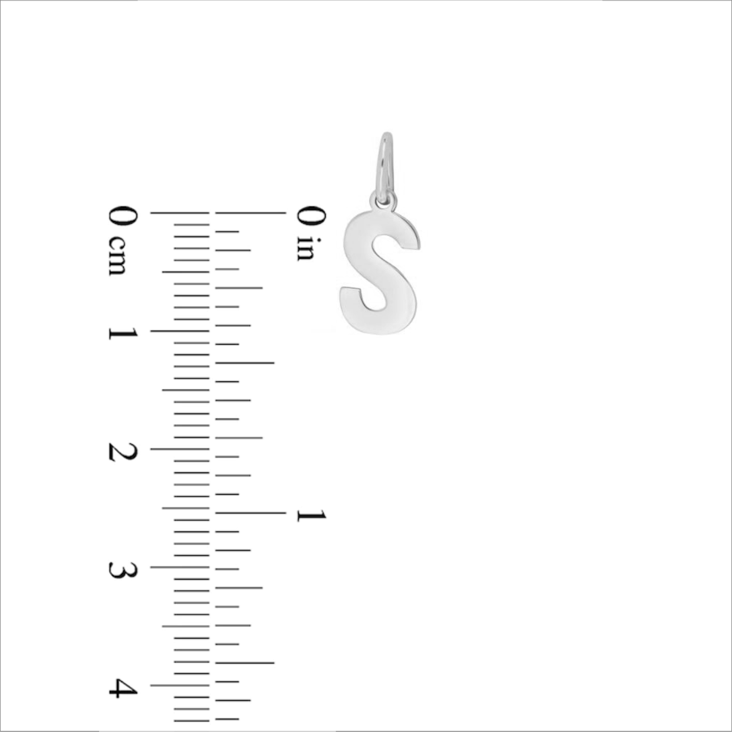 Prime & Pure Sterling Silver Initial Pendant Letter S