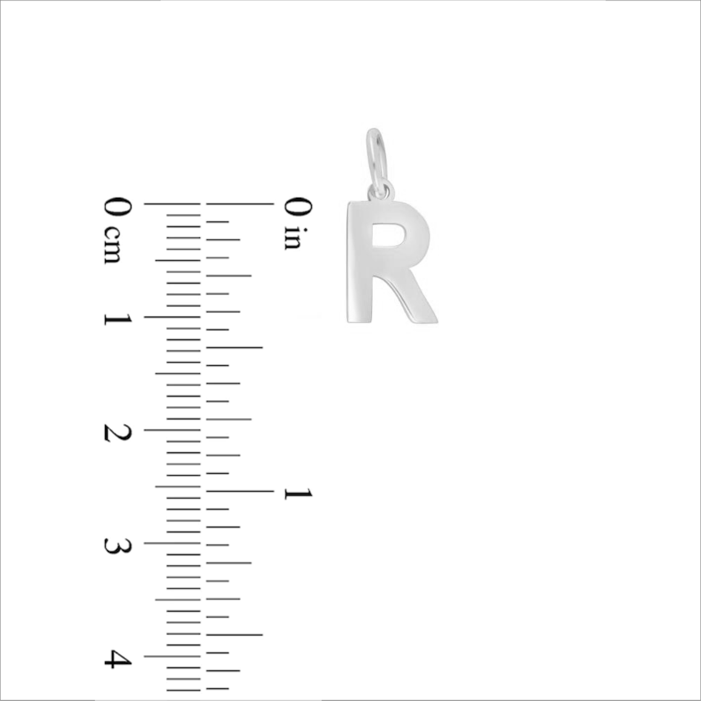 Prime & Pure 9K White Gold Initial Pendant Letter R
