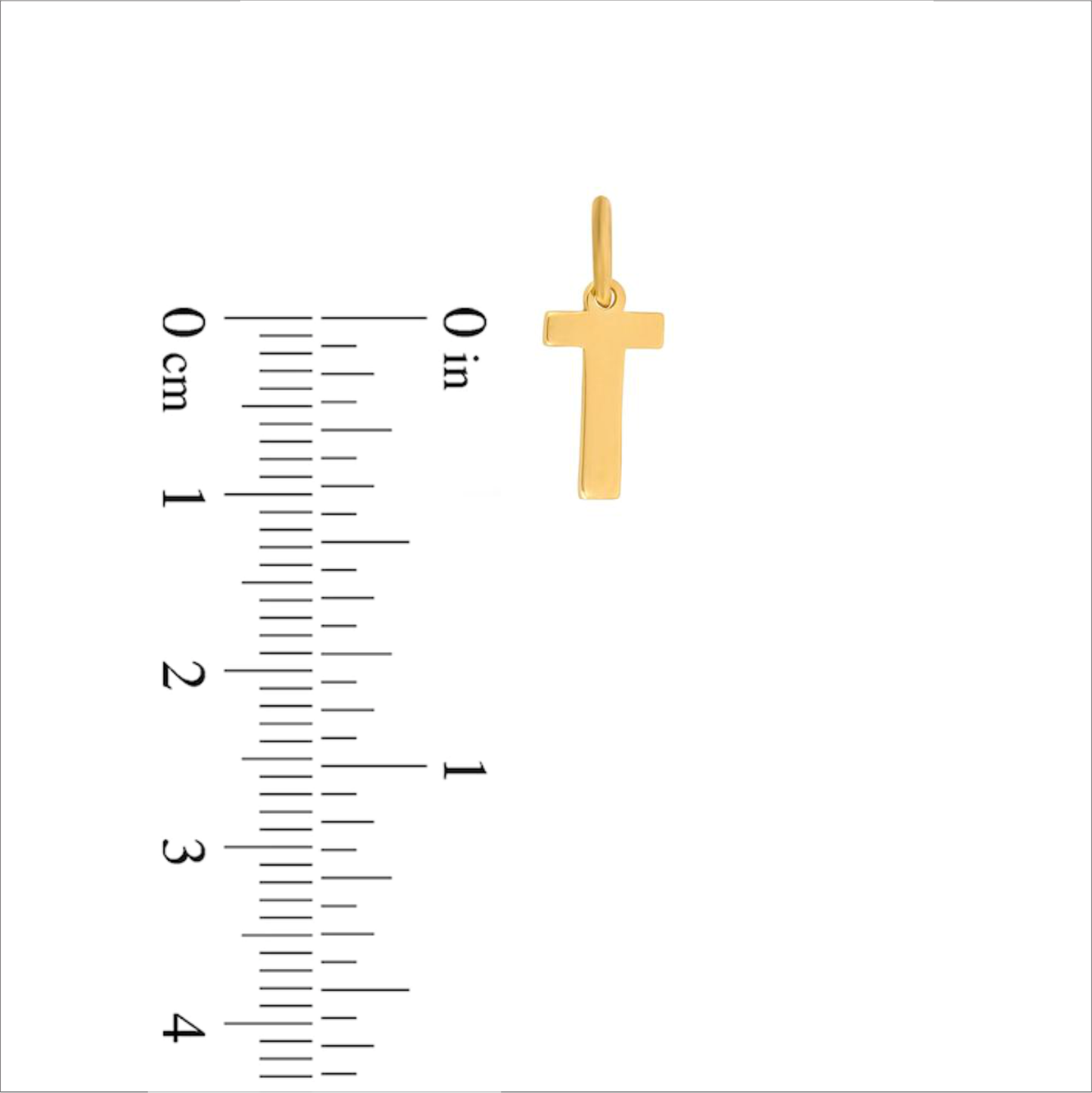 Prime & Pure 9K Yellow Gold Initial Pendant Letter T