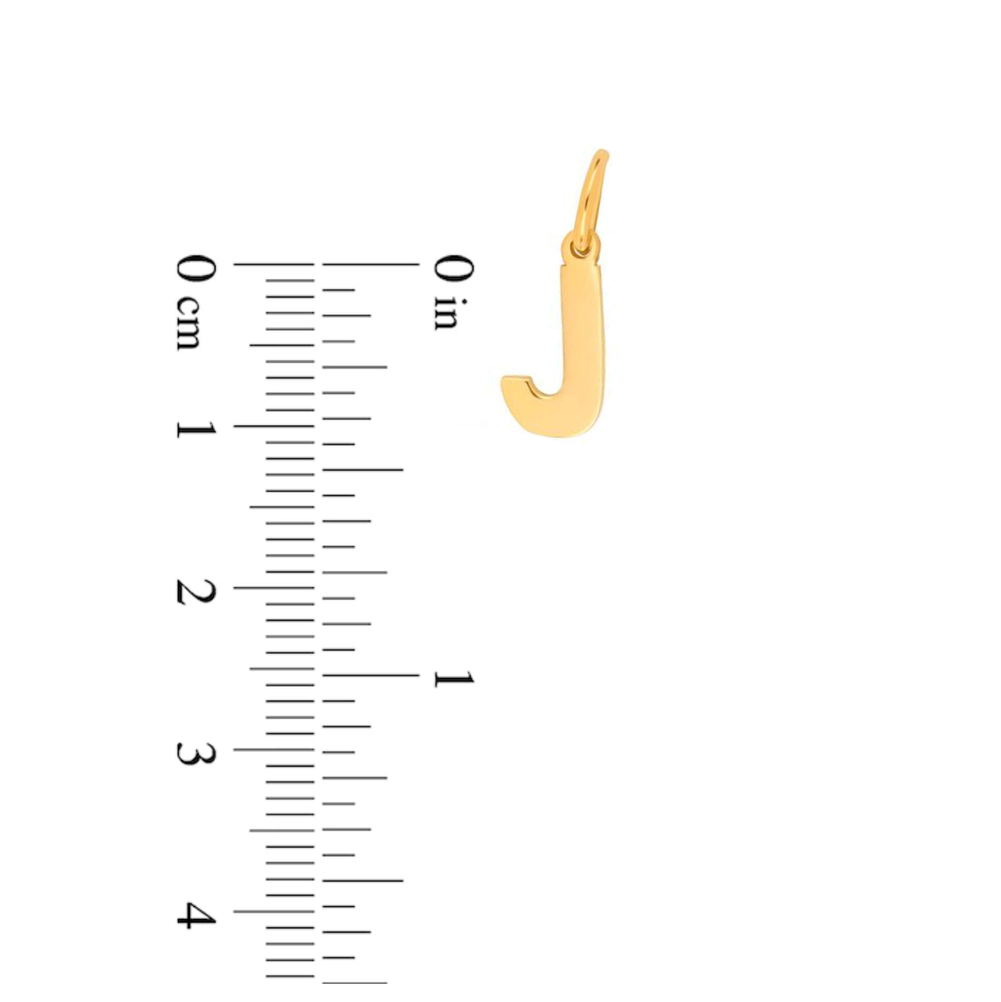 Prime & Pure 9K Yellow Gold Initial Pendant Letter J