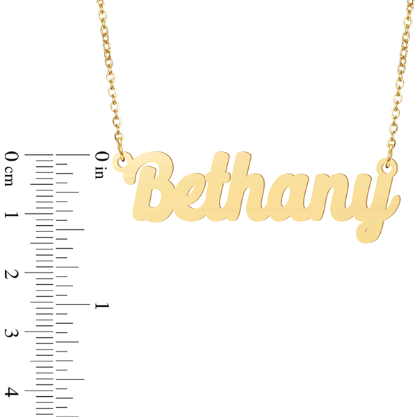 Prime & Pure 9K Yellow Gold Name Necklace Bethany