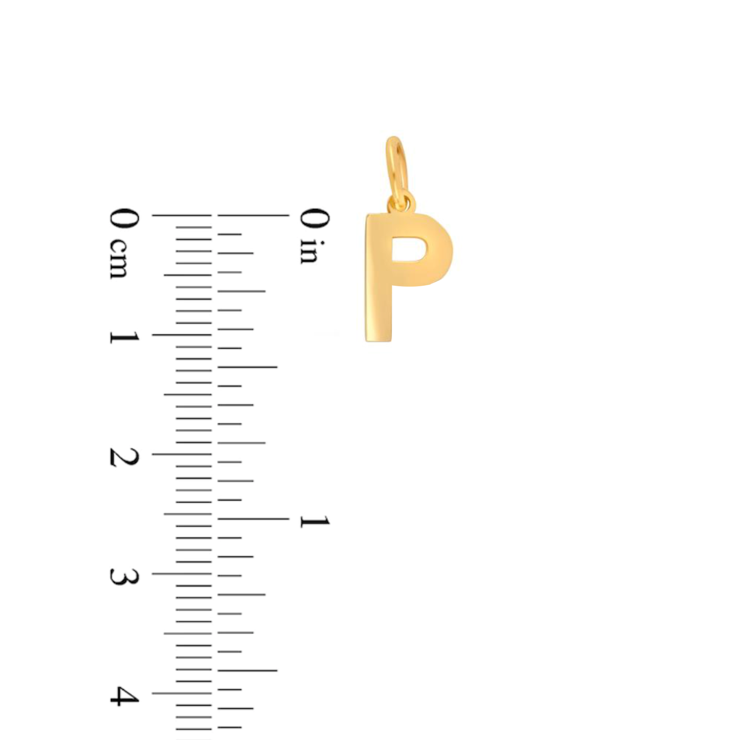 Prime & Pure 9K Yellow Gold Initial Pendant Letter P