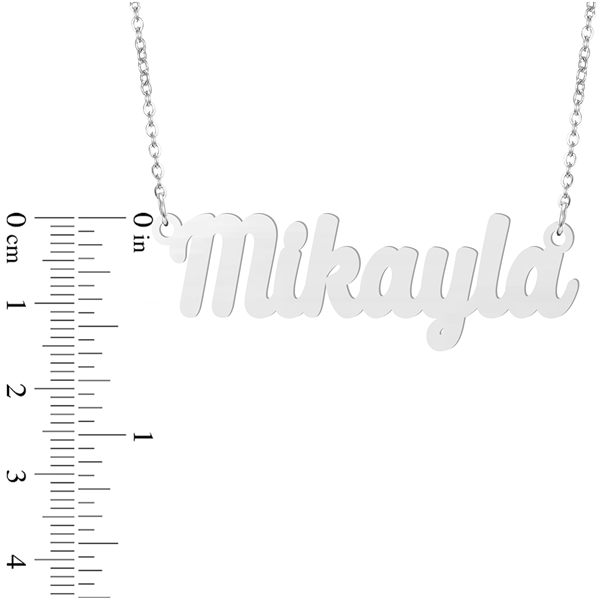 Prime & Pure 9K White Gold Name Necklace Mikayla