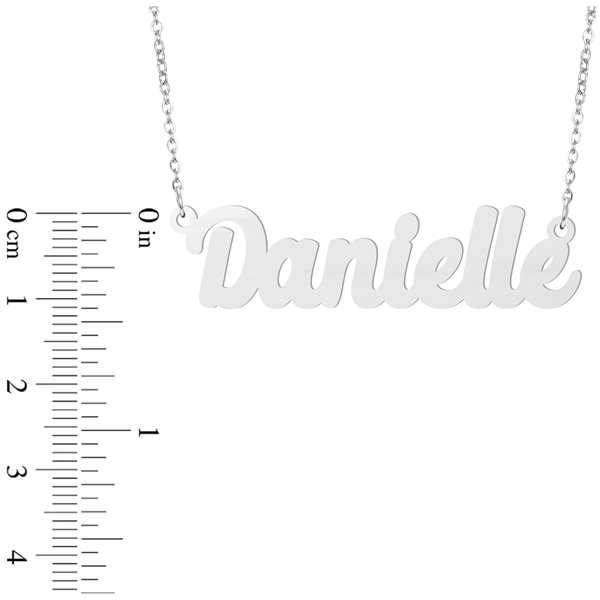Prime & Pure 9K White Gold Name Necklace Danielle