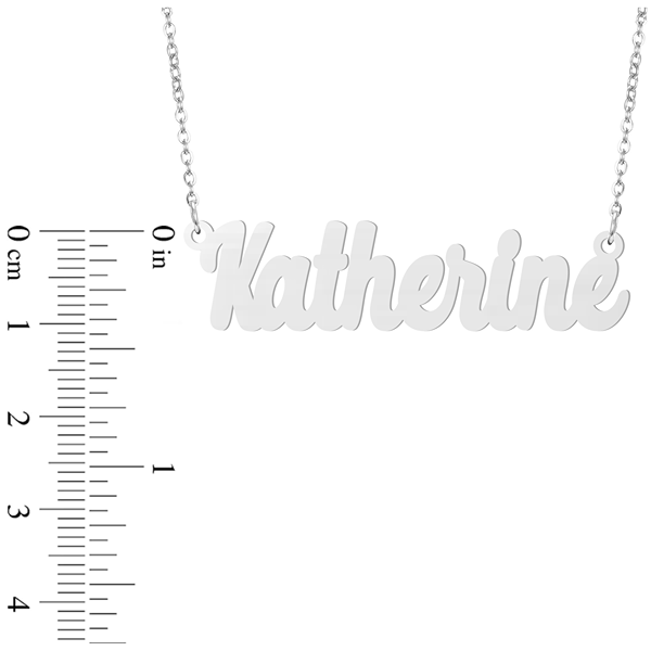 Prime & Pure 9K White Gold Name Necklace Katherine
