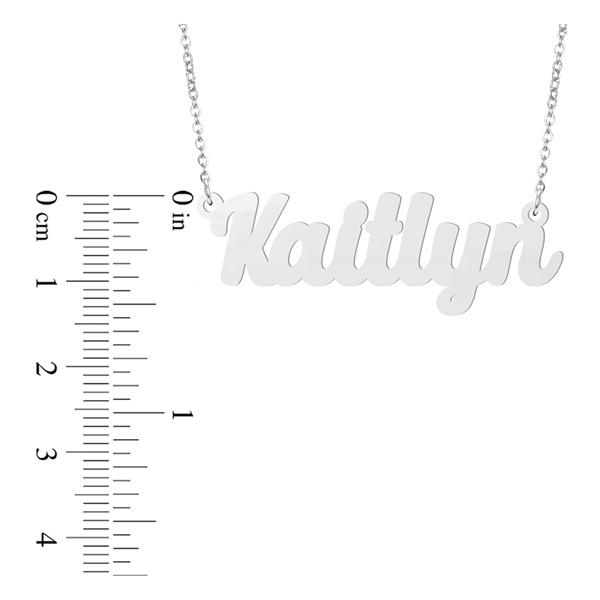 Prime & Pure 9K White Gold Name Necklace Kaitlyn