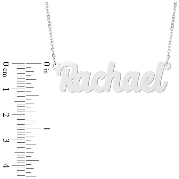 Prime & Pure 9K White Gold Name Necklace Rachael