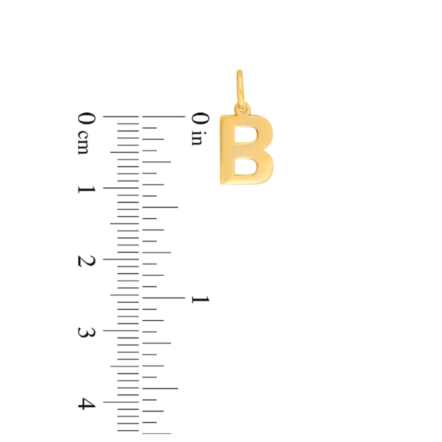 Prime & Pure 9K Yellow Gold Initial Pendant Letter B