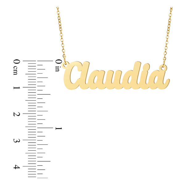 Prime & Pure 9K Yellow Gold Name Necklace Claudia