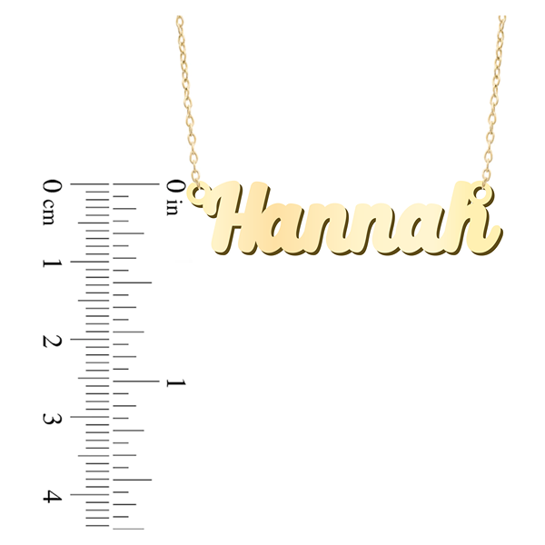 Prime & Pure 9K Yellow Gold Name Necklace Hannah