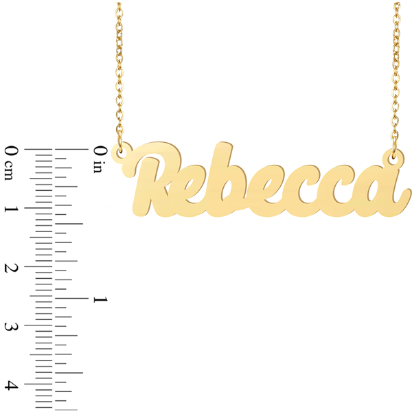 Prime & Pure 9K Yellow Gold Name Necklace Rebecca